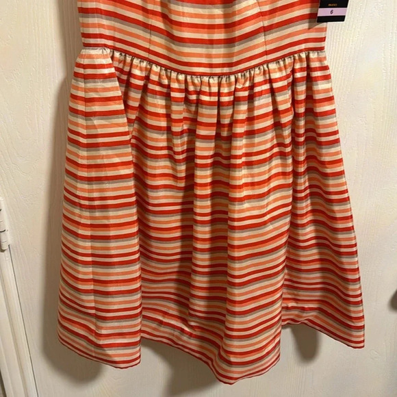 NWT Girls Striped Sleeveless Size 6 Dress Party Flowy Semi Formal Wedding Party - Picture 2 of 8
